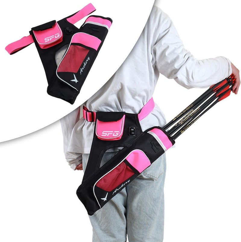 klarako Archery Arrow Quiver Waist Bag Holder W/Pockets Bow Pouch Holder for Accessories - Image 4