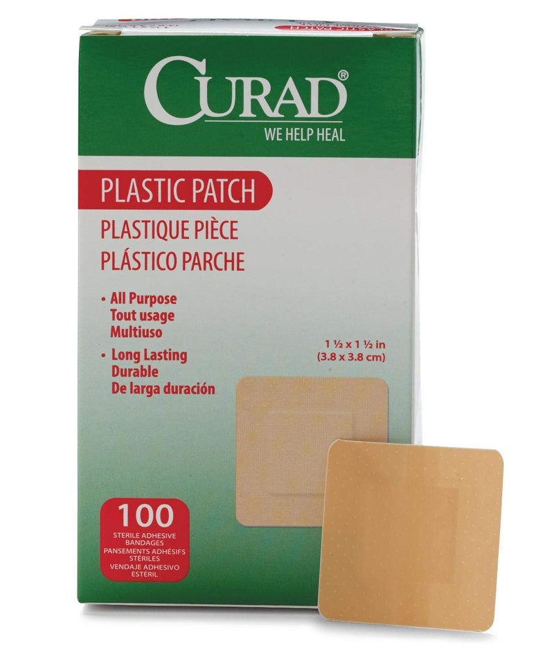 CURAD Plastic Adhesive Bandages 15 x 15 Not Made from Natural Rubber Latex Pack of 1200 - Image 1