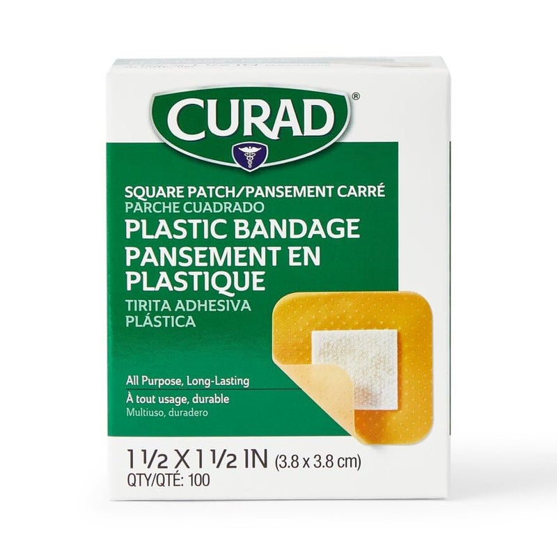 CURAD Plastic Adhesive Bandages 15 x 15 Not Made from Natural Rubber Latex Pack of 1200 - Image 2