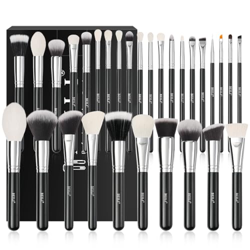 BEILI 30Pcs Professional Makeup Brush Set Original Natural-Synthetic Kabuki Foundation, Face Powder, Highlighter, Contour, Eye Shadow, Eyebrow, Eyeliner, Makeup Tools Kit (Classic Black)… - Image 1