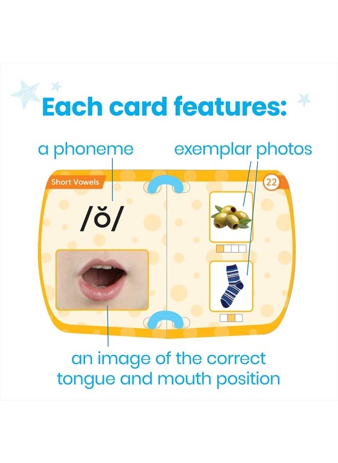hand2mind Mirror My Sounds Phoneme Set, Phonemic Awareness, Phonics Games, Letter Sounds, Phonics Flash Cards, Speech Therapy Materials, Phonics for Kindergarten, Toys That Help with Speech  - Image 3