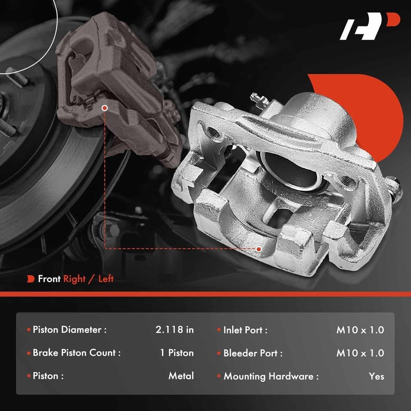 A-Premium Disc Brake Caliper with Bracket for Chevrolet Tracker & Suzuki Vitara (1999-2004) - Front Right Passenger Side - Image 2