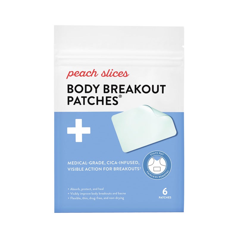 Peach Slices - Body Breakout Patches (6 ct) - Overnight Body Pimple Patches - Hypoallergenic - Flexible & Painless - Cica & Hydrocolloid Bandages - Vegan & Cruelty Free - Korean Skin Care & Beauty - Image 1