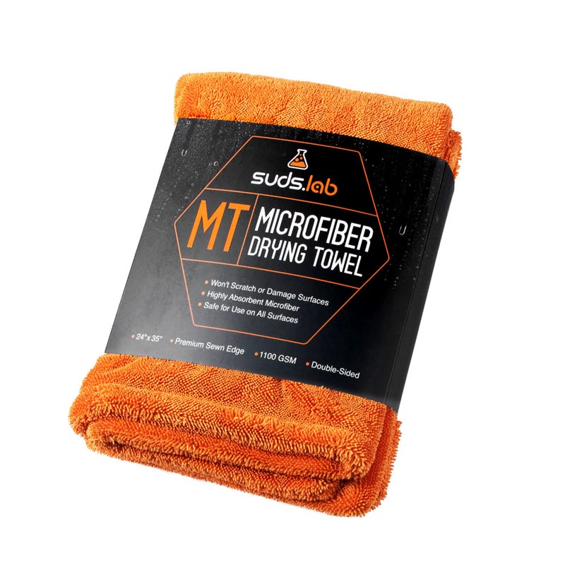 suds.lab Suds Lab Large Microfiber Drying Towel (24 in x 35 in) Car Exterior Cleaning and Detailing Cloth, Safe On Plastic Trim, Glass, Carbon Fiber, Paint - Image 1