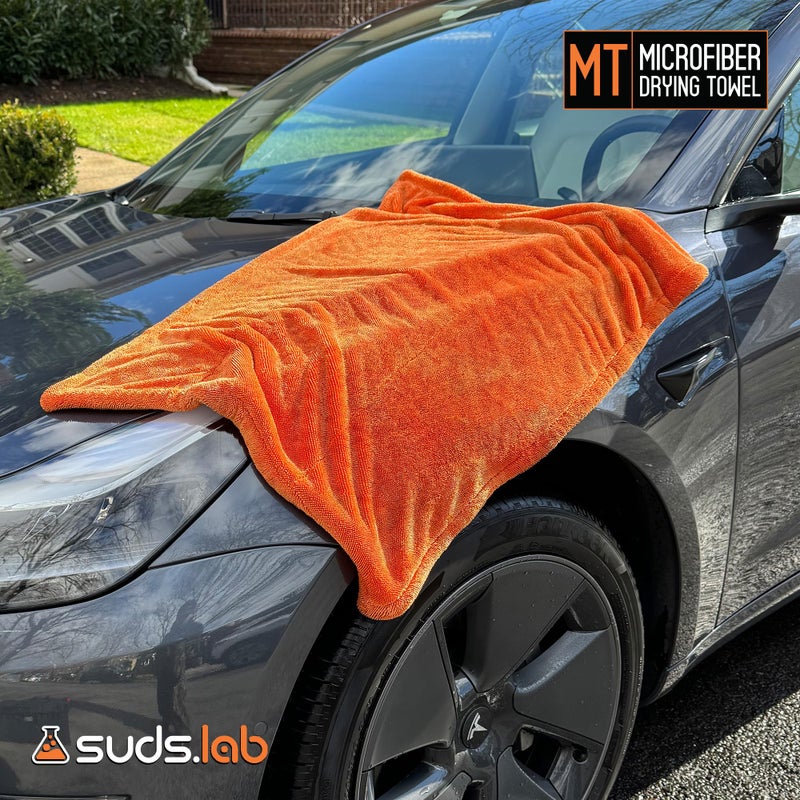suds.lab Suds Lab Large Microfiber Drying Towel (24 in x 35 in) Car Exterior Cleaning and Detailing Cloth, Safe On Plastic Trim, Glass, Carbon Fiber, Paint - Image 5