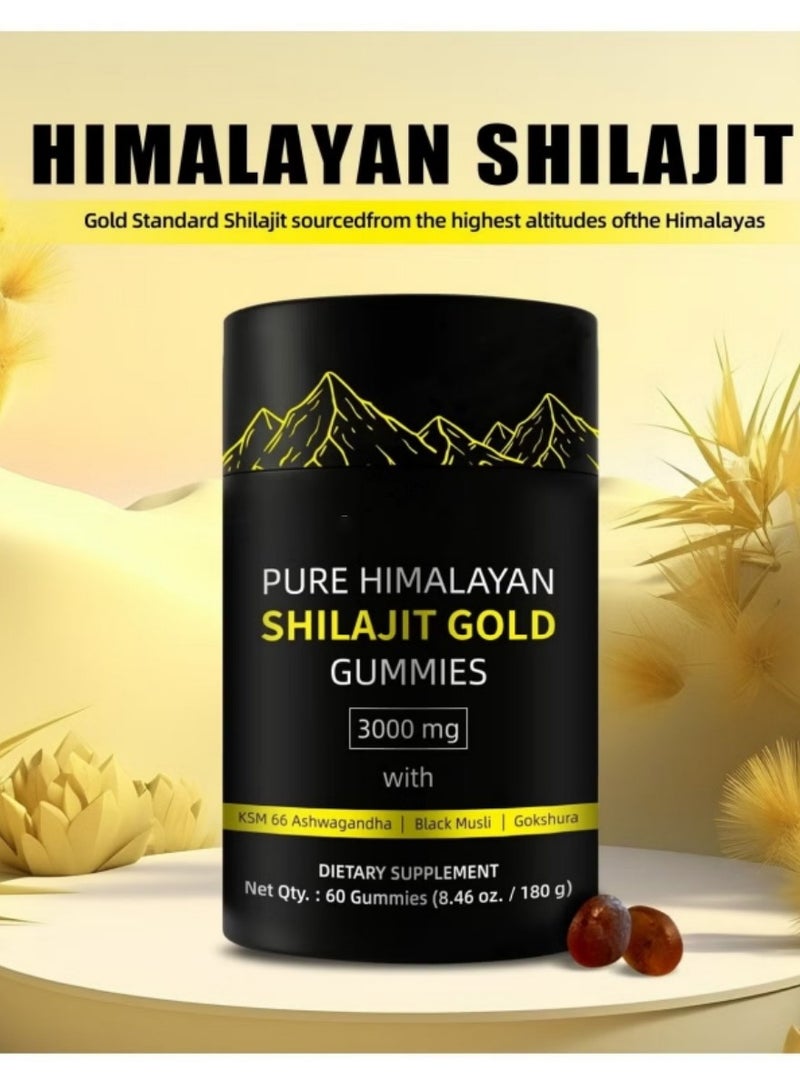 بيودي Pure Himalayan Shilajit Gummies Gold I Lab اختبرت أنني لا أضيف السكر I Ashwagandha ، Gokshura | حمض الفولفيك و 85+ المعادن التتبع I للرجال ، النساء أنا غير المعدلة وراثيا أنا 100 ٪ طبيعية وعضوية أنا - Image 5
