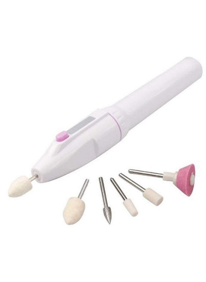 Mobhada - 5 In 1 Nail Trimming Salon Shaper Manicure Pedicure Kit, White - Image 1