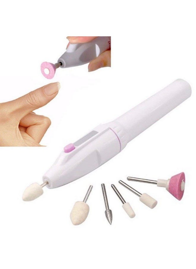 Mobhada - 5 In 1 Nail Trimming Salon Shaper Manicure Pedicure Kit, White - Image 1