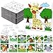 Realspring 24 Pack Wild Animal Color Your Own Jigsaw Puzzles for Kids 35 46 68 Coloring Crafts DIY Paper Puzzles Party Favors Gifts for Toddler Children Learning Education Toys - Image 2