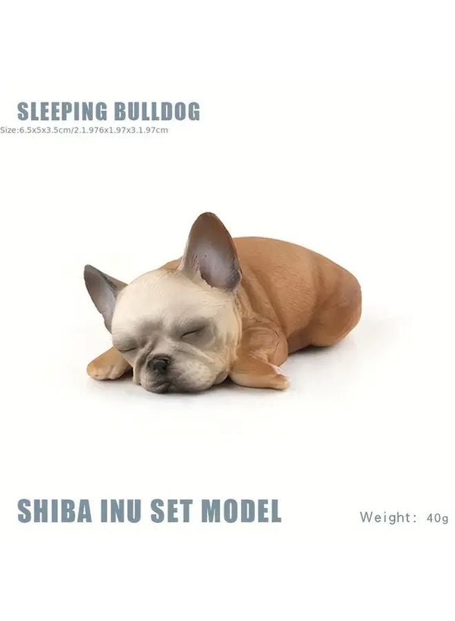 Sleeping Bulldog Model 938 Animal Dog Educational Toy For Children - Image 1