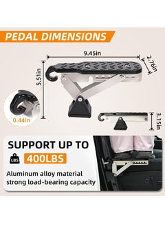 Generic Adjustable Car Door Step, Stand Pedal for Door Latch, Roof Access Door Step for Car, Supports Both Feet, Roof Rack Accessories for SUVs and Vehicles  - Image 2
