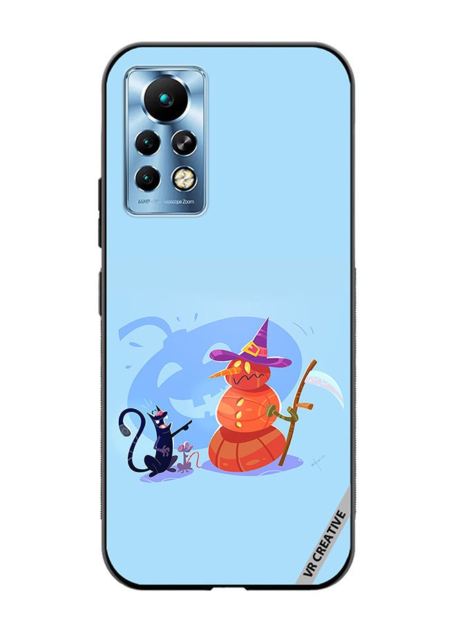 VR CREATIVE Protective Case Cover For Infinix Note 11 Pro Halloween Cat Design Multicolour - Image 1