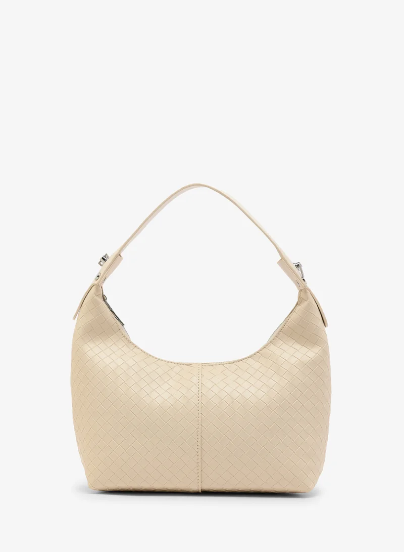 ELLA Woven Texture Top Handle Shoulder Bag