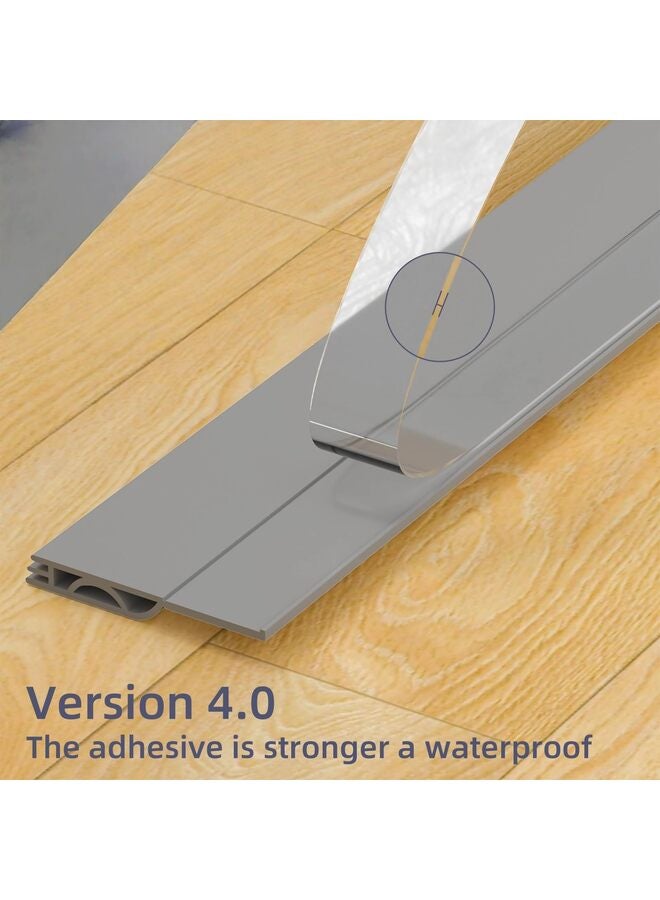 Door Draft Stopper, Door Sweep for Bottom of Door, Weather Stripping Door Seal Under Door Gap Filler Under Door Draft Blocker Soundproof Insulator Door stoppers (Gray 19.5‘’) - Image 2