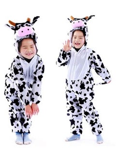 Brain Giggles Brain Giggles Cow Animal Plush Costume Design Halloween Carnival Party Jumpsuit for Kids Boys & Girls Small  - Image 2