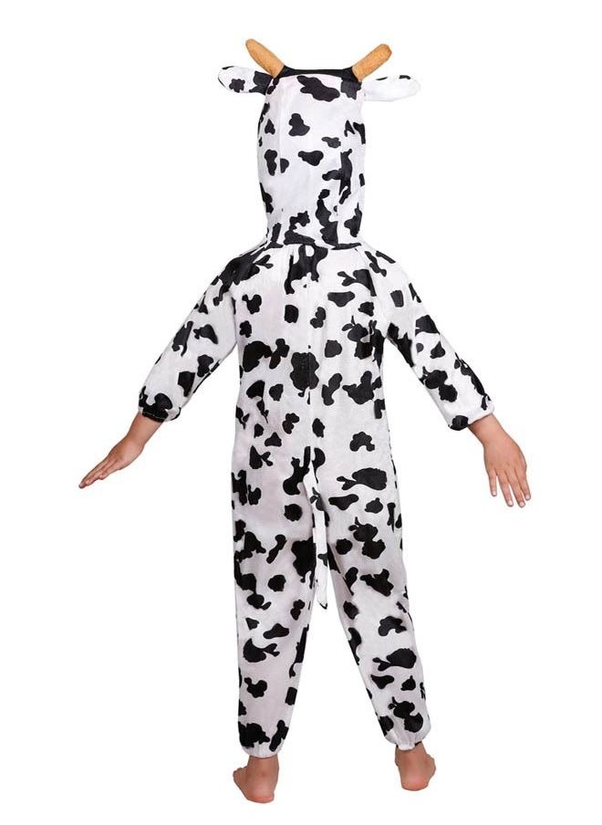 Brain Giggles Brain Giggles Cow Animal Plush Costume Design Halloween Carnival Party Jumpsuit for Kids Boys & Girls Small  - Image 4
