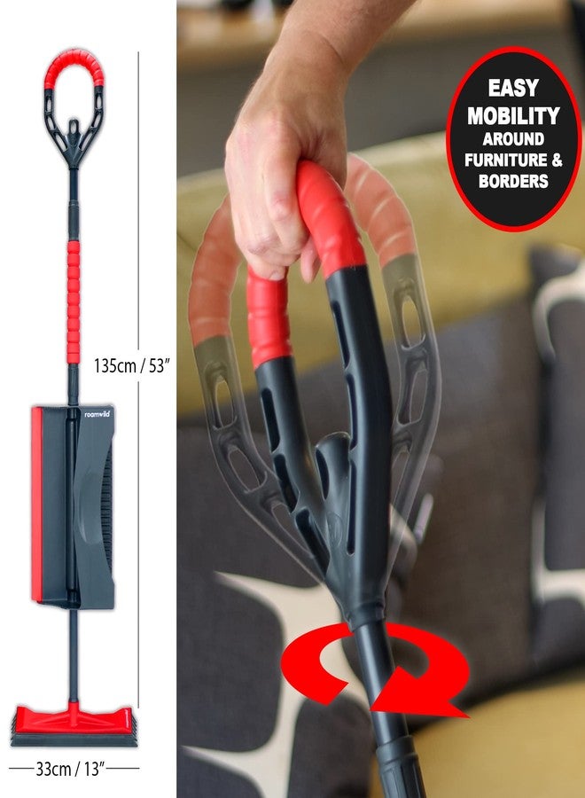 Roamwild Multi-Cleaner Rubber Pull Broom & Dustpan Combo Set with Unique Corner Cleaning Blades for Wet & Dry Mess Pet Hair Fur Removal for Hard Floors and Carpets - Image 5