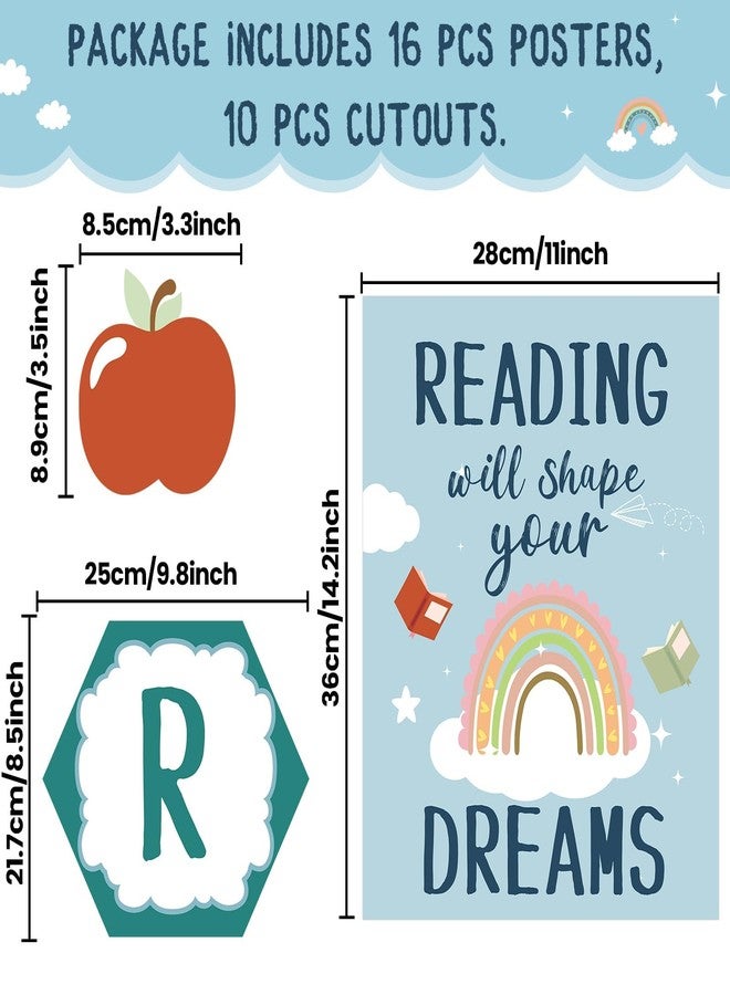 gisgfim Boho Reading Posters for Classroom Reading Corner Bulletin Board Decorations Educational Motivational Reading Strategies Posters for Elementary School Library Wall Art Decor Supplies - Image 2