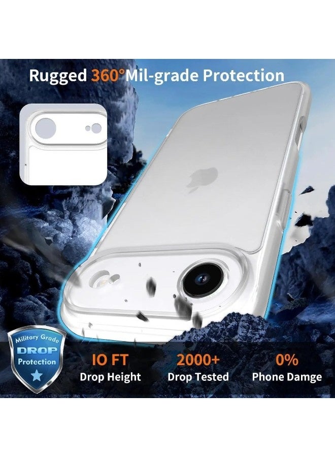 جراب موبايل آيفون 17 اير (iPhone 17 Air) مضاد للصدمات, غطاء حماية مضاد للخدش يدعم الشحن اللاسلكي ماج سيف, مصنوع من البولي يورثين الحراري عالي الجودة - شفاف - Image 2