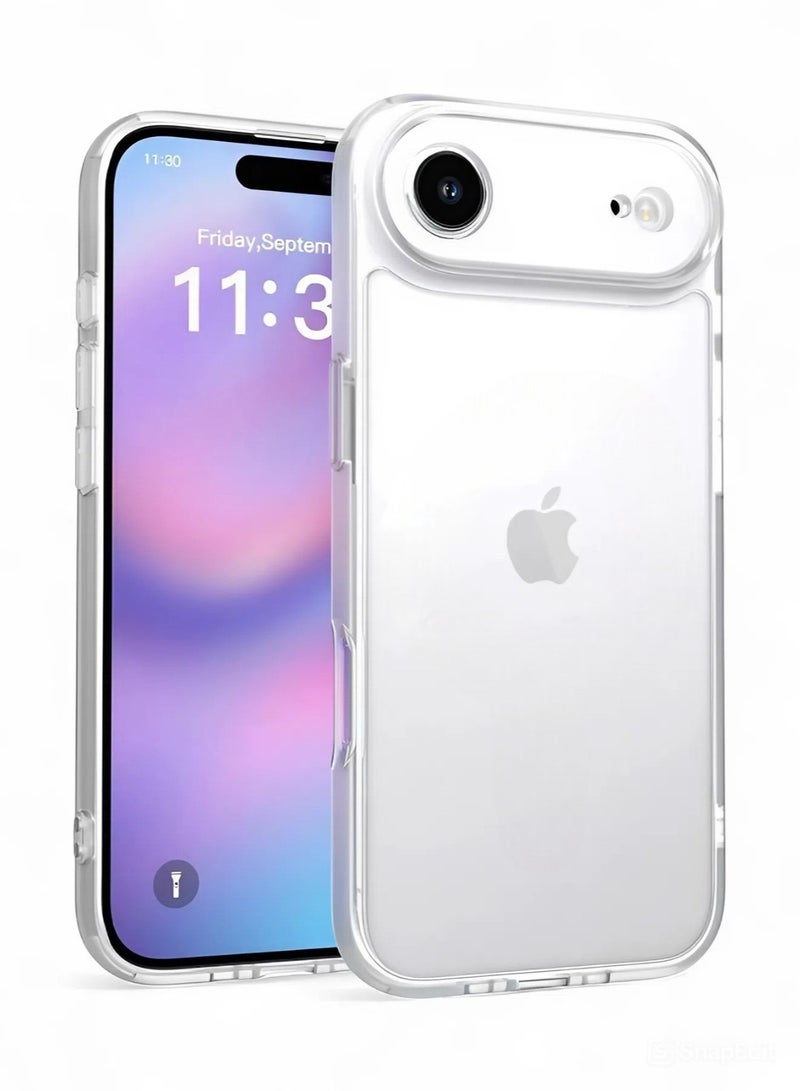 جراب موبايل آيفون 17 اير (iPhone 17 Air) مضاد للصدمات, غطاء حماية مضاد للخدش يدعم الشحن اللاسلكي ماج سيف, مصنوع من البولي يورثين الحراري عالي الجودة - شفاف - Image 1
