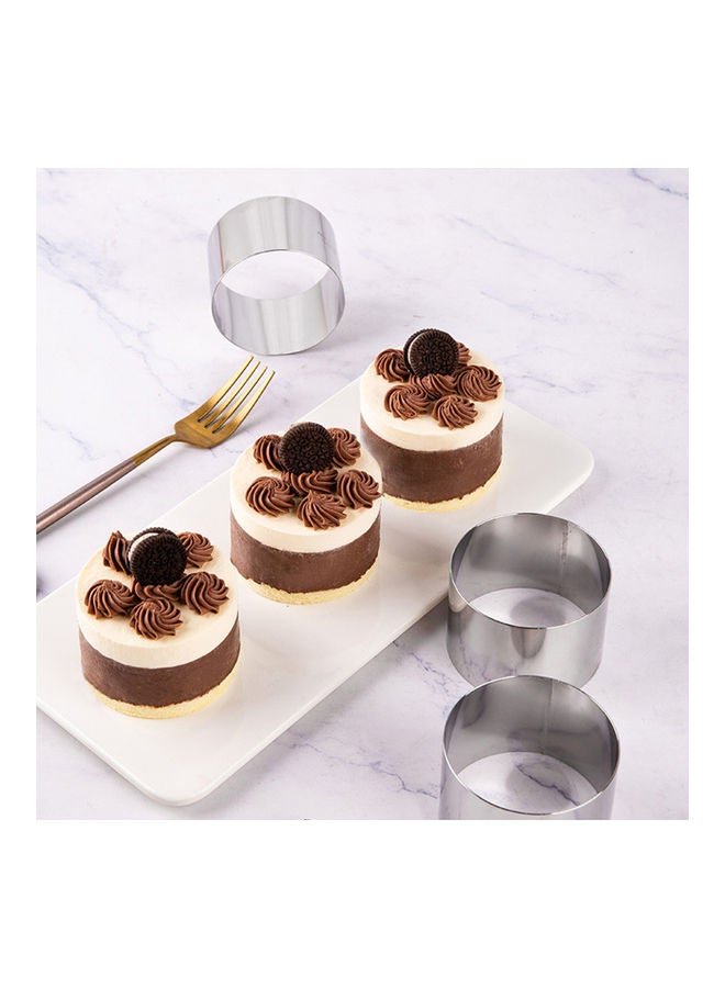 NIBEMINENT DIY Anti-rust Stainless Steel Dessert Cake Mousse Ring Mold Sliver 70 x 50cm  - Image 5