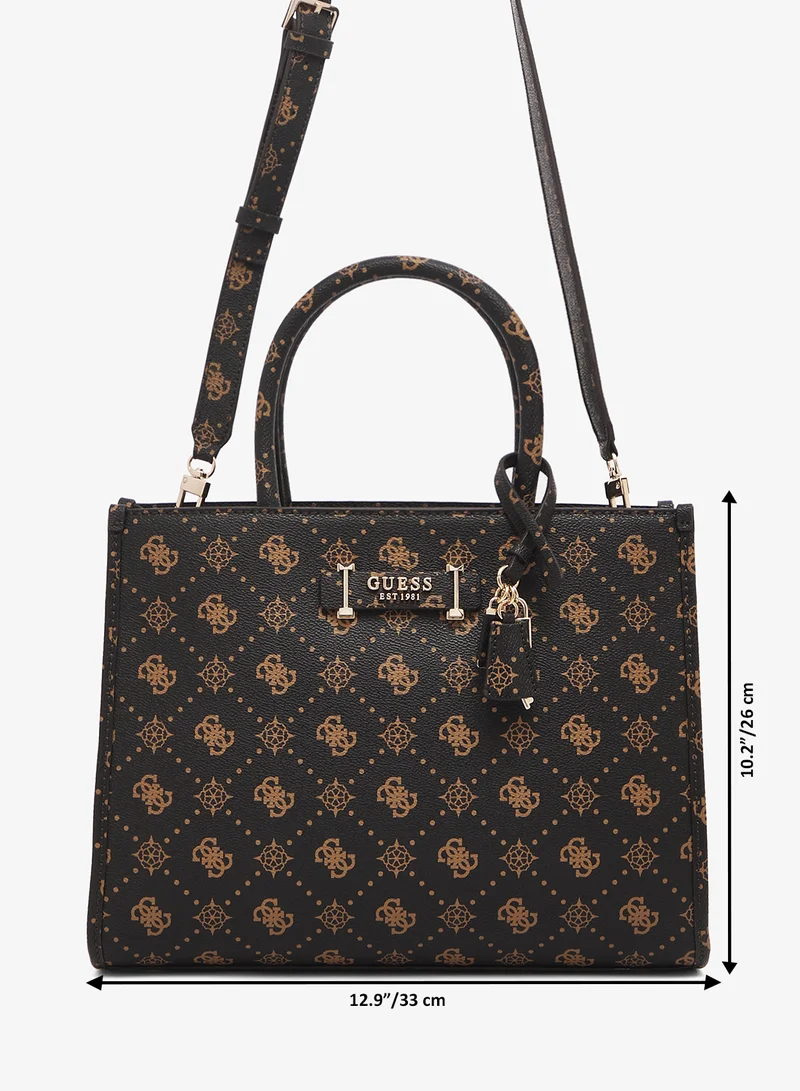 Guess Espresso Logo Silia Tote Bag for Women | Best Price UAE