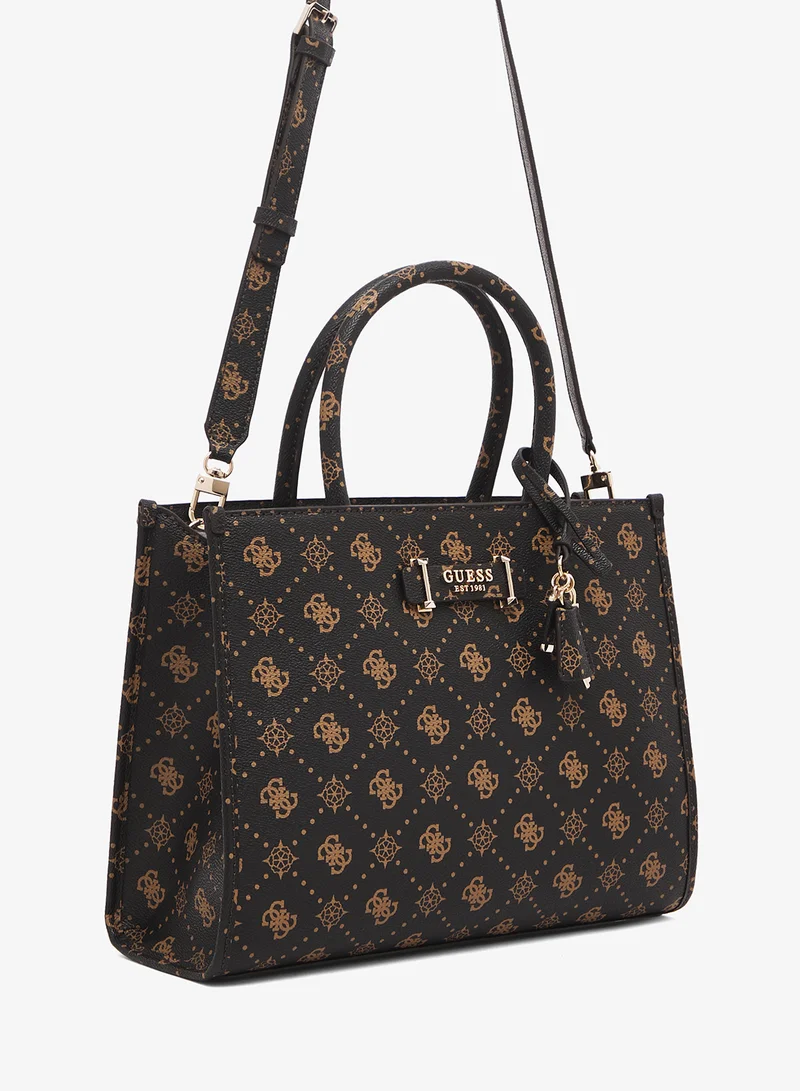 Guess Espresso Logo Silia Tote Bag for Women | Best Price UAE