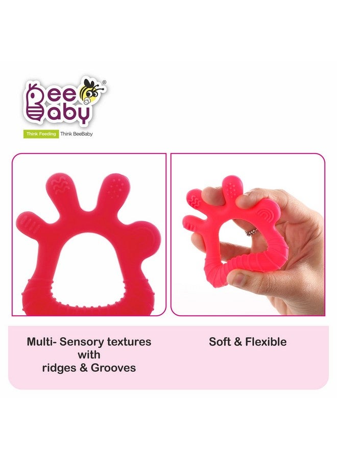 Beebaby Finger Shape Soft Silicone Teether For 6 To 12 Months With Storage Case, Bpa Free Teething Toy For Babies With Textured Surface For Soothing Gums. 100% Food Grade (Finger - Pink) - Image 4