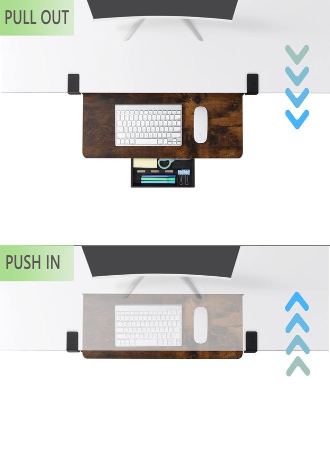 ETHU Keyboard Tray Under Desk, 26.77" X 11.81" Large Size Keyboard Tray with C Clamp-on Mount Easy to Install, Computer Keyboard Stand, Ergonomic Keyboard Tray for Home and Office - Image 5