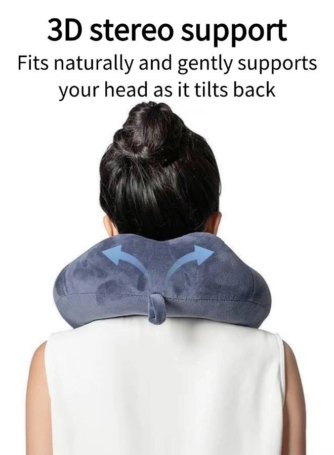 Vixplorn U-shaped pillow, flight pillow, travel pillow, suitable for high-speed rail, airplanes, trains, cars, workstations, 360° support, light and easy to carry - Image 4