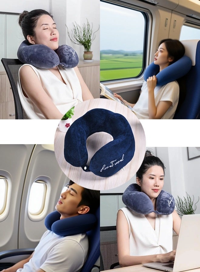 Vixplorn U-shaped pillow, flight pillow, travel pillow, suitable for high-speed rail, airplanes, trains, cars, workstations, 360° support, light and easy to carry - Image 2
