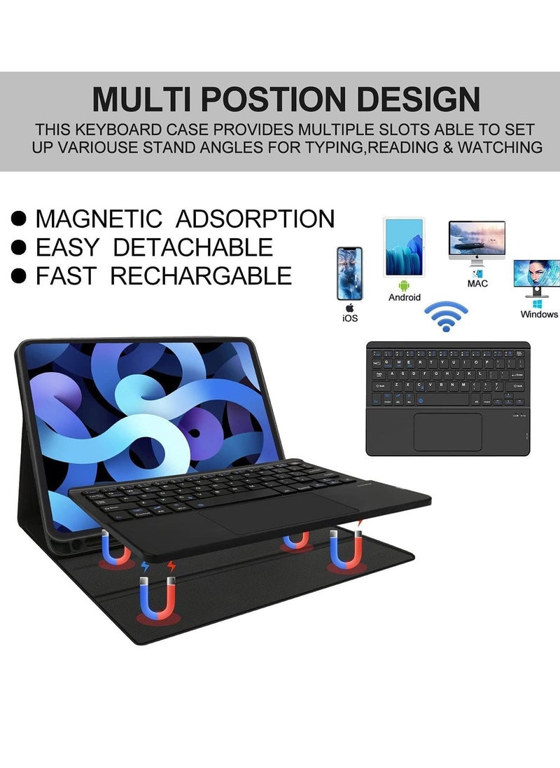TIGER New Keyboard Case Compatible for iPad Air 4th Generation – Detachable Wireless Bluetooth Trackpad Keyboard Case for iPad, Lightweight, Durable, Full Protection for iPad Air 4, Typing & Touchpad Functionality - Image 2