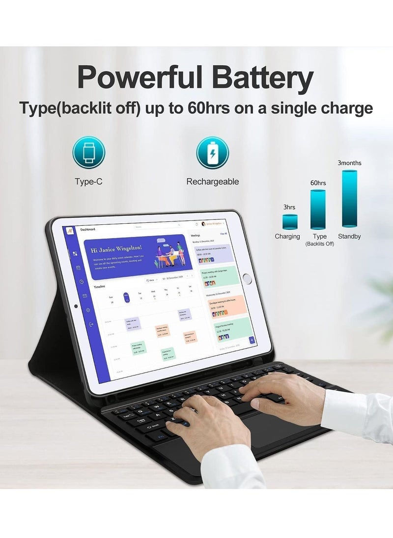 TIGER New Keyboard Case Compatible for iPad Air 4th Generation – Detachable Wireless Bluetooth Trackpad Keyboard Case for iPad, Lightweight, Durable, Full Protection for iPad Air 4, Typing & Touchpad Functionality - Image 4