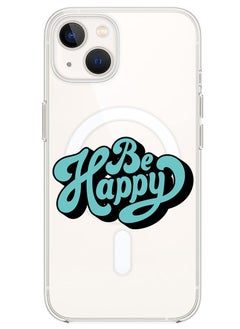 Magnetic Case for iPhone 13 6.1-inch Compatible with MagSafe Wireless Charging, Shockproof Phone Bumper Cover Be Happy-01