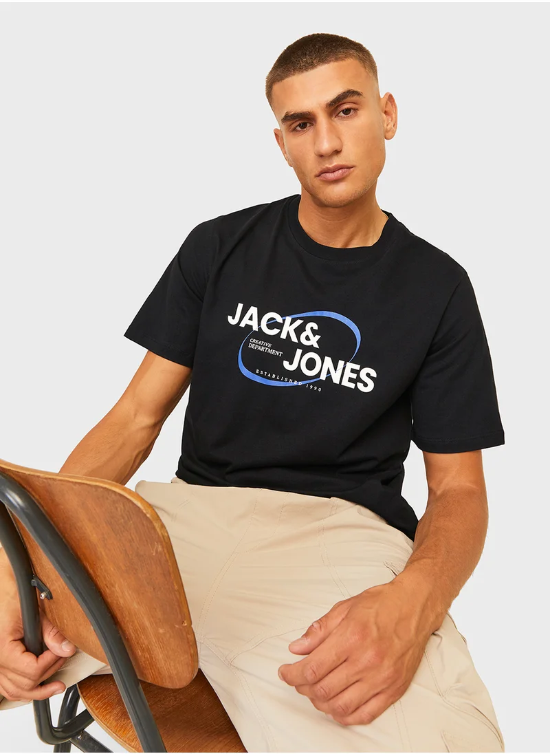 JACK & JONES Logo Crew Neck T-Shirt