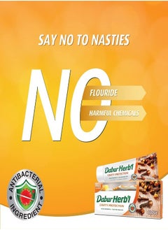 Dabur Herb'l Clove Cavity Protection Toothpaste With Toothbrush Multicolour 140 grams  - Image 4