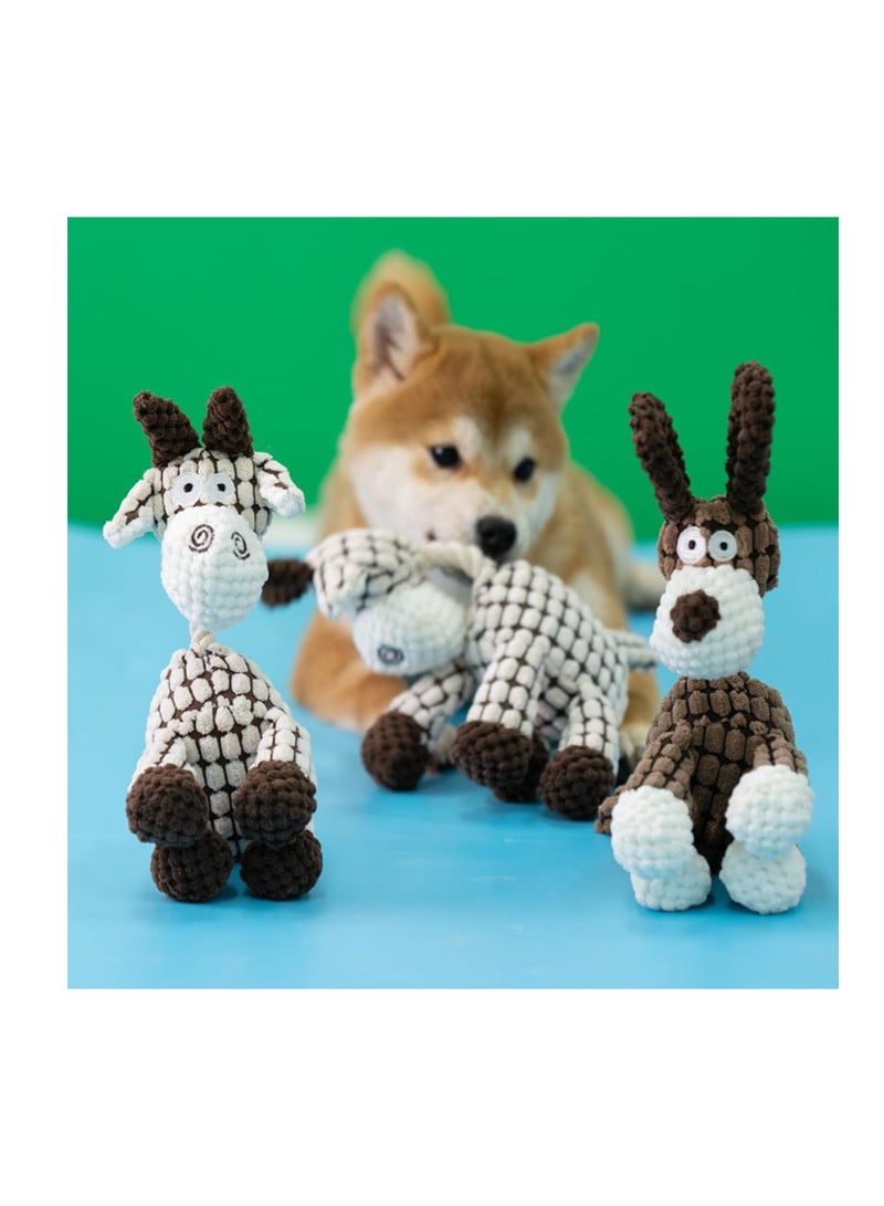 Excefore Robustplush - Immortal Squeaker Plush Toy For Dogs & Puppies, Antarcking Robust Plush Indestructible Toy, Durable Stuffed Animal Chew Toys with Squeakers, For Small Medium Dogs, Set of 3 - Image 4