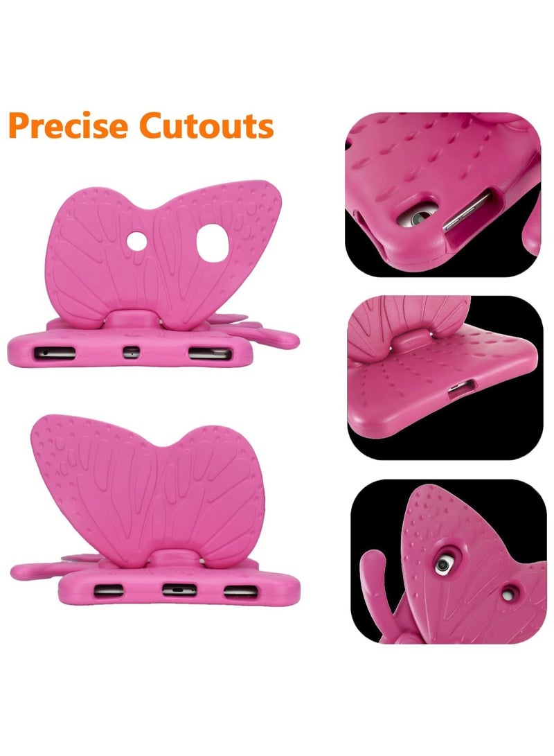 ELTRAZONE iPad 9th 8th 7th Generation Case Kids Girls, Cute Butterfly Shockproof EVA Foam Super Protection Stand Cover for iPad 2021 2020 2019 10.2" and iPad Air 3 Pro 10.5" - Rose - Image 5