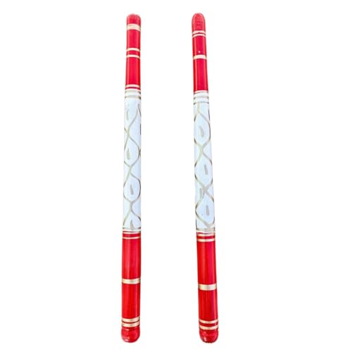 AANIJ® Sankheda Wooden Traditional Printed Wooden Dandiya Sticks for Navratri Garba Dance Stick Multicolor for Garba Night 15-Inches Any Color (1 Pair) - Image 4