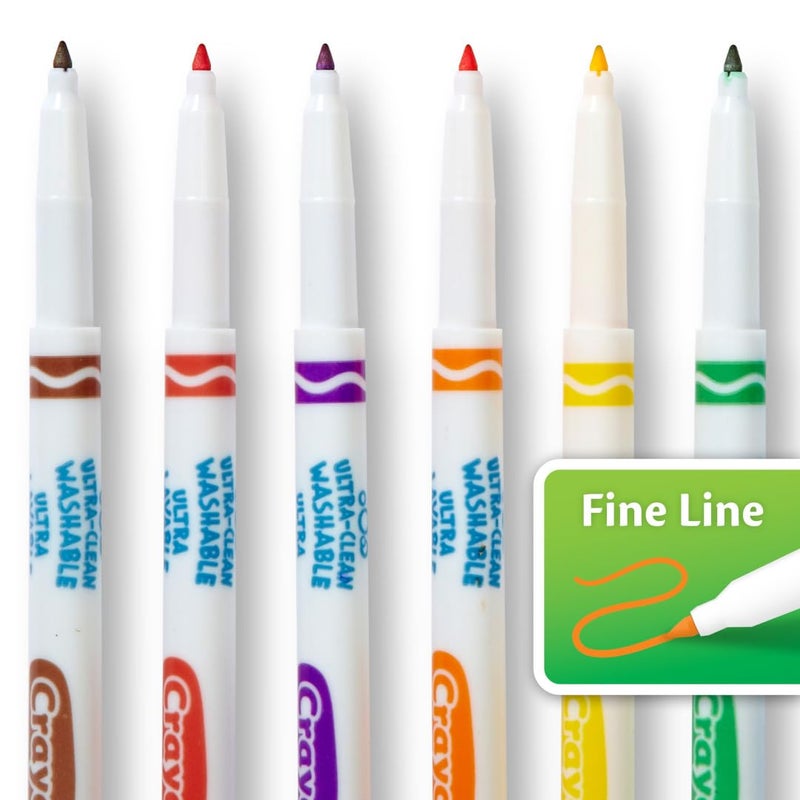 Crayola Ultra Clean Fine Line Washable Markers (40ct), Colored Markers for Kids, Fine Tip, Arts Supplies, Gifts for Kids, 3+ - Image 5