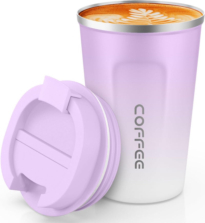 CS COSDDI 12 oz Stainless Steel Vacuum Insulated Tumbler - Coffee Travel Mug Spill Proof with Lid - Coffee Cups for Keep Hot/Ice Coffee,Tea and Beer - Image 1