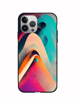Protective Case Cover For Apple iPhone 12 Pro Abstract Waves Lines Design Multicolour