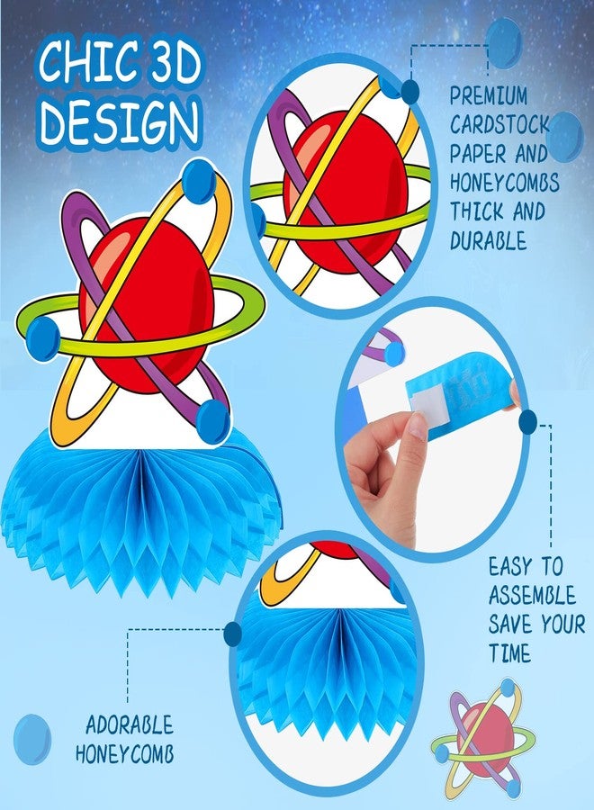 Fainne 9 Pcs Science Party Decorations Science Lab Themed Honeycomb Centerpiece Table Toppers for Kids Scientist Laboratory Party - Image 4