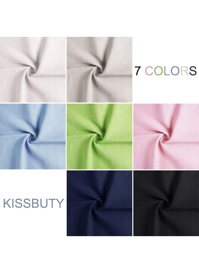 Kissbuty Linen Needlework Fabric Kissbuty 7 Colors Linen Fabric Cloth For Garment Craft Flower Pot Decoration Embroidery Cross Stitch Cloth 19.6 By 19.6 Inch (7 Colors)  - Image 4