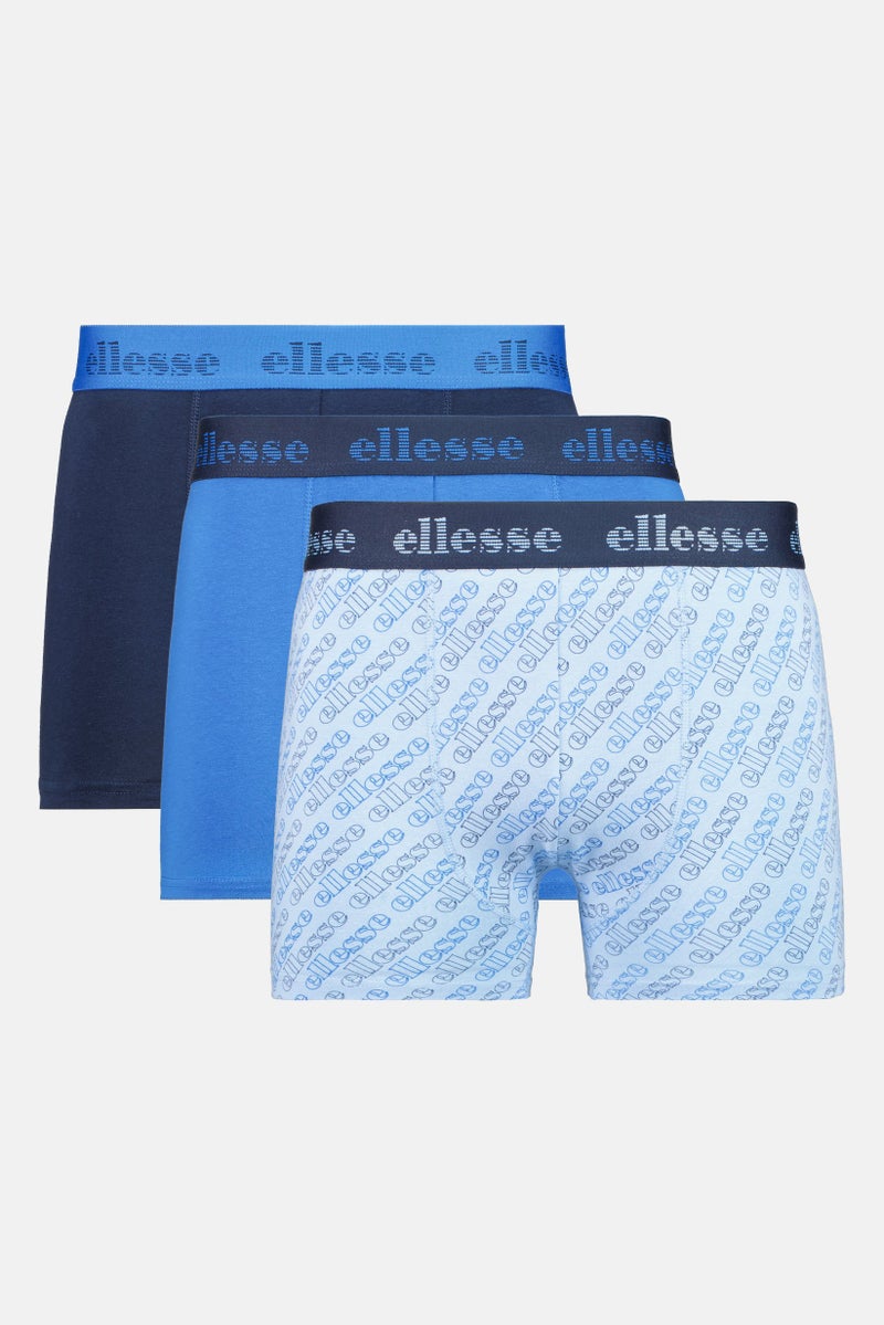 Ellesse Men 3 Pack Brand Logo Trunks, Multicolor - Image 1