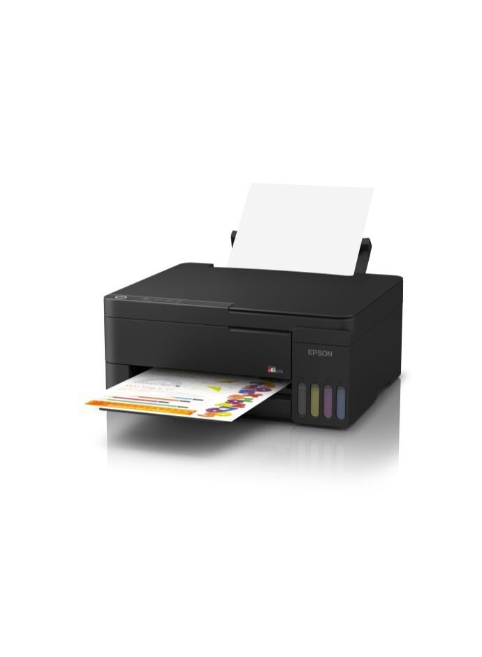 Epson EcoTank L3351 Compact 3-in-1 color Ink Tank Printer, Print, Scan, Copy, Wireless, USB, Wi-Fi, Wi-Fi Direct, Apple AirPrint, low-cost printing using high-yield refillable ink bottles, Print from Mobile, Epson Smart Panel App - New Launch with Noon Black - Image 3