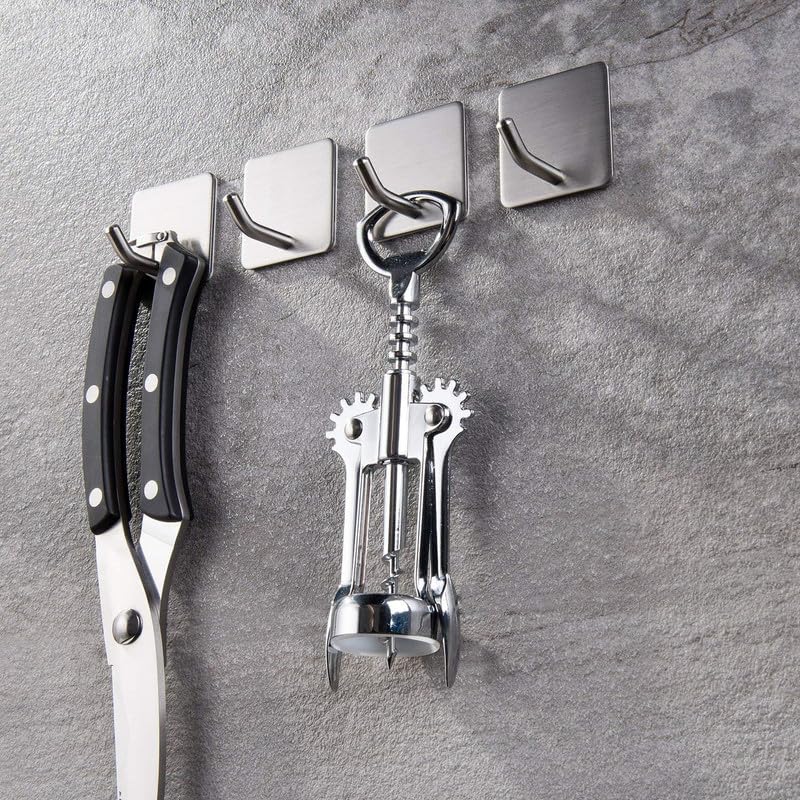 Dkriva Purse Hook for Wall Wall Hooks for Hanging Heavy Duty Key Hooks Hanging Keys Black Wall Hooks Stainless Steel Stick on Wall Hooks for Home Kitchen Bathroom10PCS - Image 5