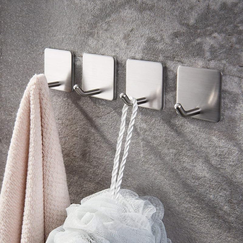 Dkriva Purse Hook for Wall Wall Hooks for Hanging Heavy Duty Key Hooks Hanging Keys Black Wall Hooks Stainless Steel Stick on Wall Hooks for Home Kitchen Bathroom10PCS - Image 3