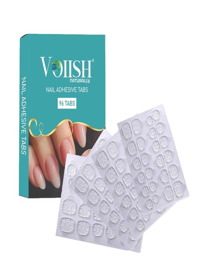 VOIISH ملصقات لاصقة شفافة للأظافر من فويش | لاصق مزدوج الجوانب للأظافر اللاصقة | تدوم طويلاً وآمنة | حل سريع للمهرجانات والمناسبات الخاصة | 10 أوراق، كل ورقة تحتوي على 24 لاصقة - Image 1