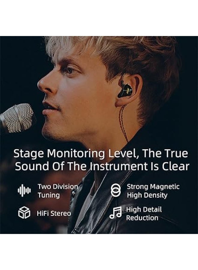 سماعة أذن داخل الأذن مع ميكروفون كيه زد اي دي اكس بمشغل ديناميكي مغناطيسي مركب بتقنية هاي فاي مقاس 10 ملم مع كابل بدبوسين قابل للفصل 0.75 ملم بلون رمادي شفاف - Image 5